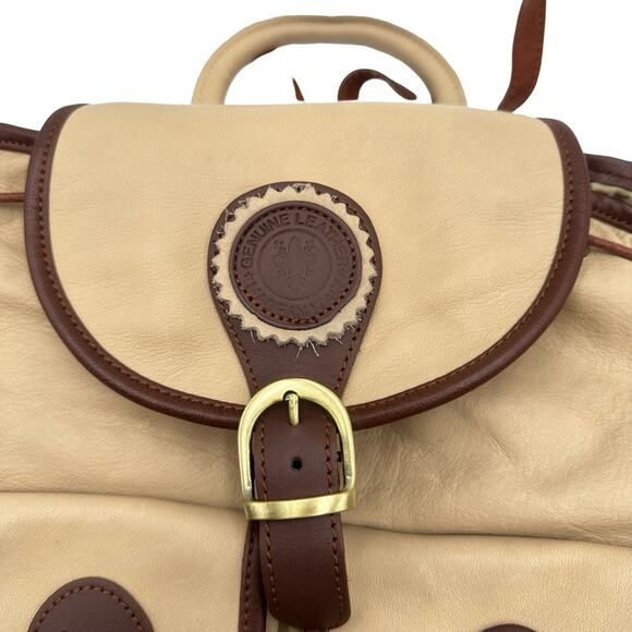 GENUINE LEATHER BACKPACK women\'s beautiful soft tan/brown leather MADE IN ITALY main image 9
